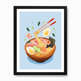 Flying Ramen Art Print