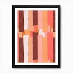 Line In Coral Art Print