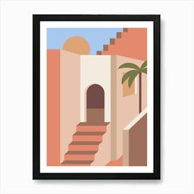 Islamic Structure. Boho travel art. Egypt poster — boho travel poster 1 Art Print