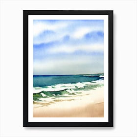 Outer Banks Beach, North Carolina Watercolour Art Print