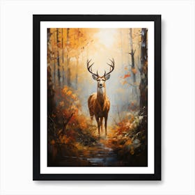 Deer In The Woods Art Print