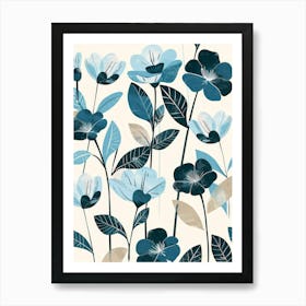 Blue Flowers 66 Art Print