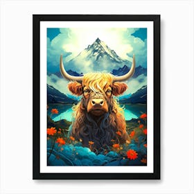 Highland Cow Art Print