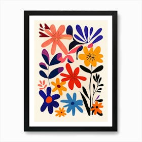 Abstract Floral Painting 1 Art Print