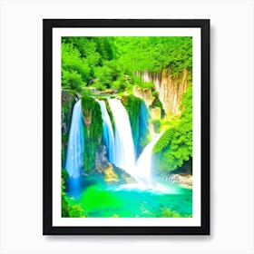 Skradinski Buk Waterfall, Croatia Majestic, Beautiful & Classic (1) Art Print