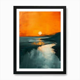 Sunset At The Beach 20 Art Print