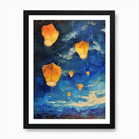 Sky Lanterns 3 Art Print