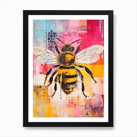 Bee Screen Print Inspired  3 Art Print