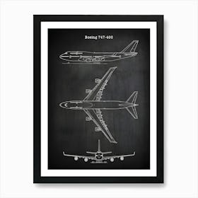 Boeing 747 400 Airplane Decor Aircraft Decor Plane Decor Airplane Art Airplane Print Airplane Blueprint Airplane Art Va7471 Art Print