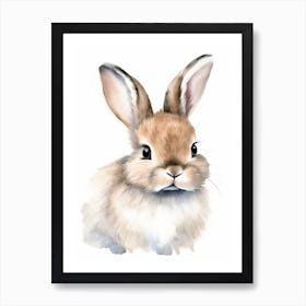 Baby Bunny Watercolour Nursery 11 Art Print