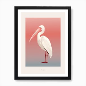 Minimalist Pelican 1 Bird Poster Art Print