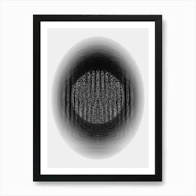 Dark Cosmic Egg Grey Art Print