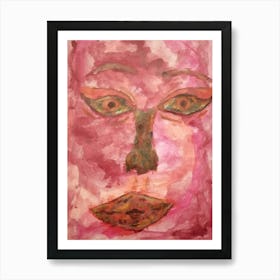 Crazy face Art Print