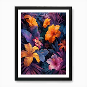 Tropical Jungle Wallpaper Art Print