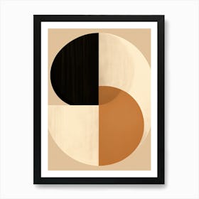 Beige Geometric Villach Velocity Art Print