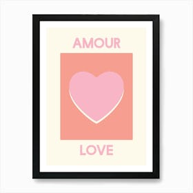 Amour Orange Art Print