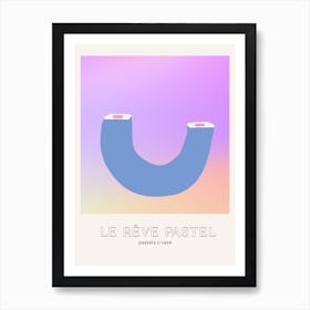 Le Reve Pastel Dream U Shape Vase Art Print