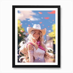 Cowgirl Art Print