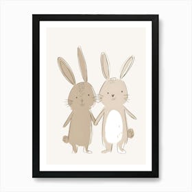 Cute Bunnies Kids and Nursery Art Print