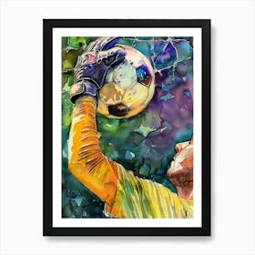 Football Player Watercolor Art (2) Art Print