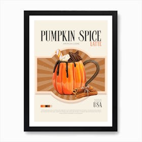 Pumpkin Spice Latte Art Print