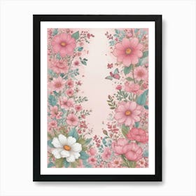 Pink Flowers 18 Art Print