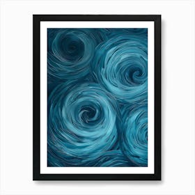 Blue Swirls 2 Poster