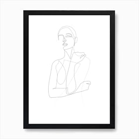 Shy Silhouette Art Print