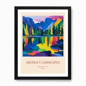 Colourful Abstract Banff National Park Canada 1 Poster Art Print