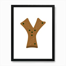 Gingerbread Decorative Letters Living Room Holiday Display 23 Art Print