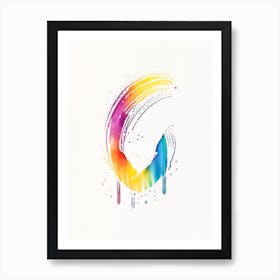 Rainbow Symbol 1 Minimal Watercolour Art Print