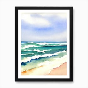 Moffat Beach 2, Australia Watercolour Art Print