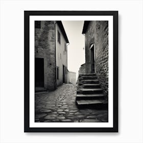 Cortona, Italy,  Black And White Analogue Photography  3 Art Print