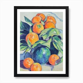 Tangerine 1 Vintage Sketch Fruit Art Print