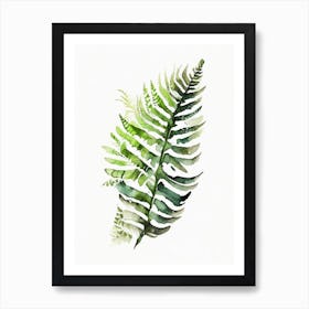 Forked Fern Watercolour Art Print