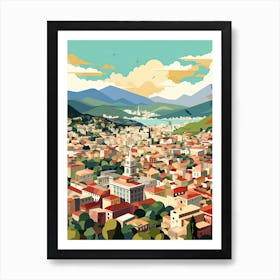 Athens, Greece, Geometric Illustration 2 Art Print