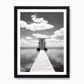 Porto Cesareo, Italy, Black And White Photography 4 Art Print