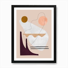 Organic shapes and lines 1 Art Print