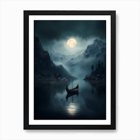 Viking Boat Art Print