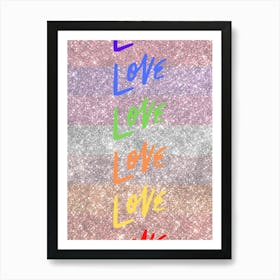 Glitter Love Art Print