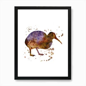 Kiwi Bird Watercolor Art Print