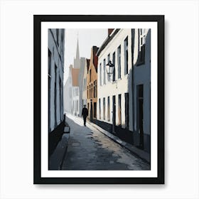 Street In Bruges Art Print