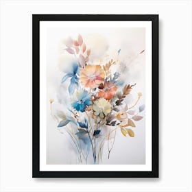 Watercolor Flower bouquet Art Print