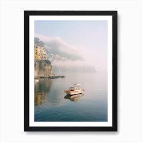 Amalfi Coast Boat, Summer Vintage Photography Art Print