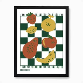 Fruit - Checkered Art Print