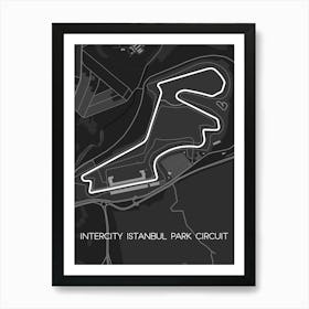 Intercity Istanbul Park Circuit Track map Art Print