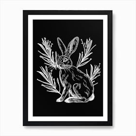 Belgian Hare Minimalist Illustration 3 Art Print