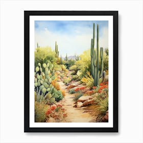 Desert Botanical Garden Usa Watercolour 6 Art Print