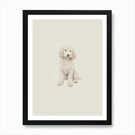 Poodle Puppy Art Print