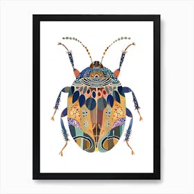 Colourful Insect Illustration Pill Bug 14 Art Print